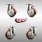 Service Caster 4 Inch 316SS Maroon Polyurethane Wheel Swivel Top Plate Caster Brakes SCC, 2PK SCC-SS31620S414-PPUB-MRN-2-TLB-2 - alternate 5